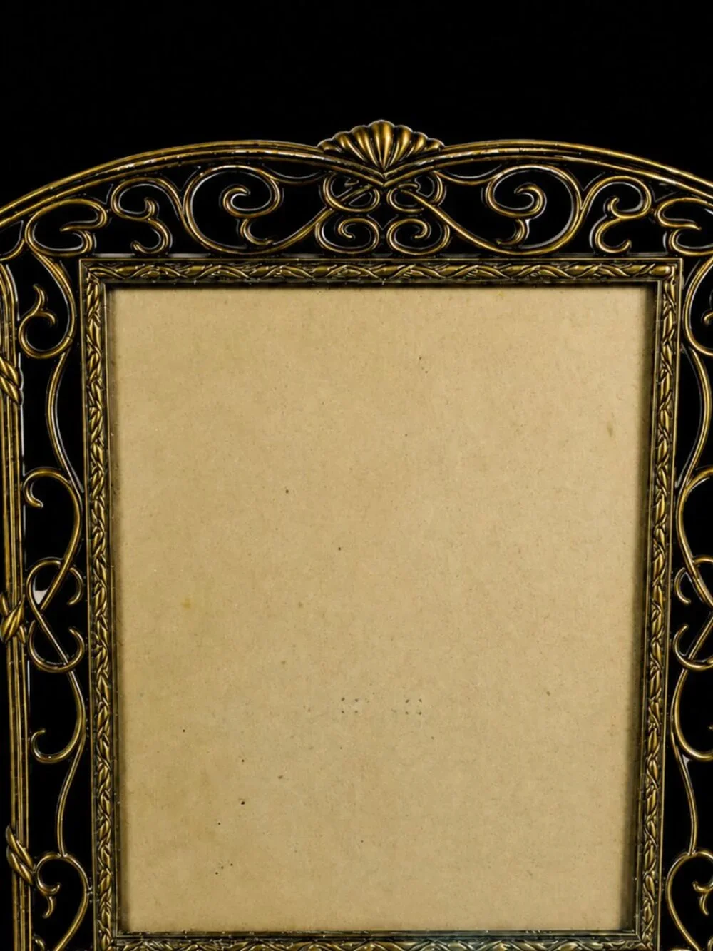 Vintage Ornate Gold Tone Scrollwork Picture Frame Hollywood Regency Decor